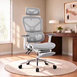 Sweet Studio Cadeira Escritório Ergonômica Mesh Reclinável Com Apoio