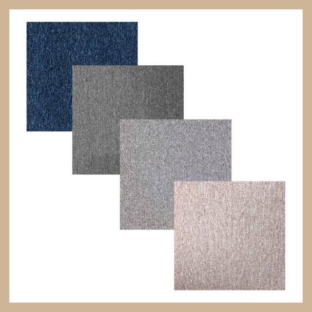 Alfombra Modular Boucle Alto Tránsito 50x50cm River Myc