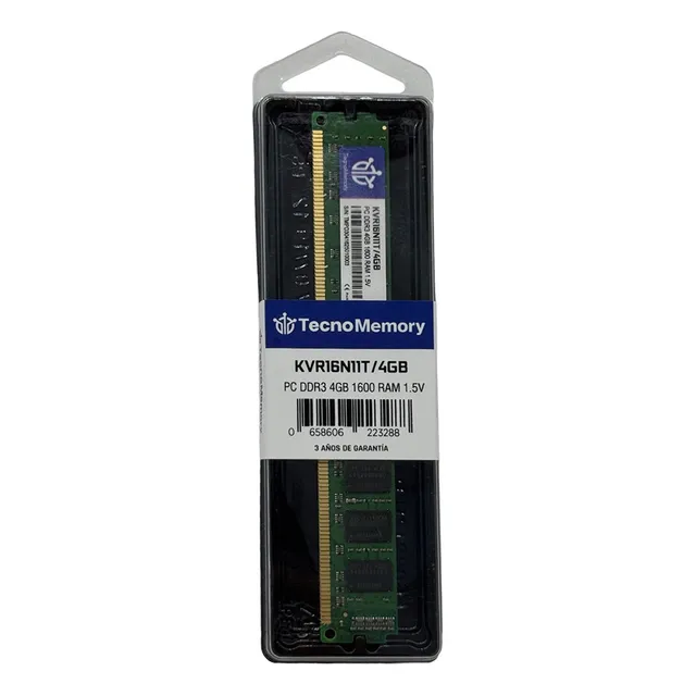 Memoria Ram Tecnomemory Pc Ddr3 4gb 1600mhz Kvr16n11t/4gb