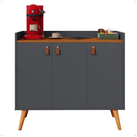 Aparador Sala Retrô Buffet Cantinho Do Café Luana 3 Portas