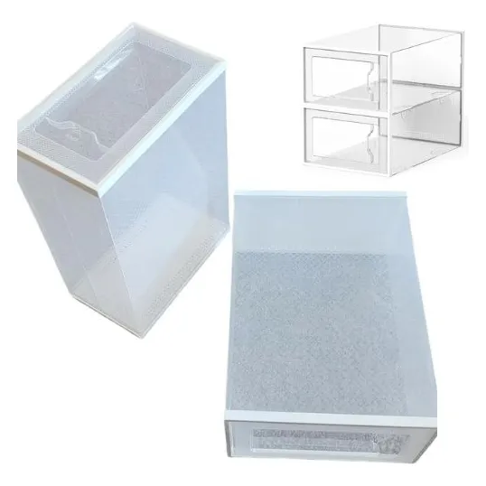 2 Cajas Organizadoras Apilables Zapatera Talla 45 Xxl
