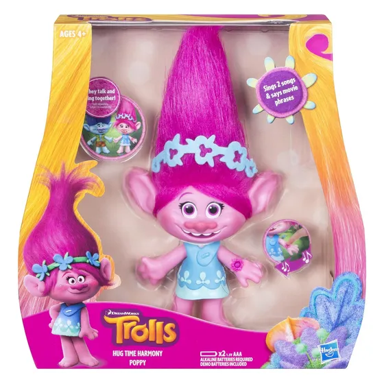 Figura De Armonía De Dreamworks Trolls Poppy Hug Time