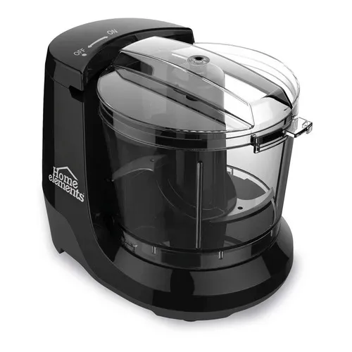 Picatodo Mini Procesador De Alimentos Home Elements 700ml Color Negro