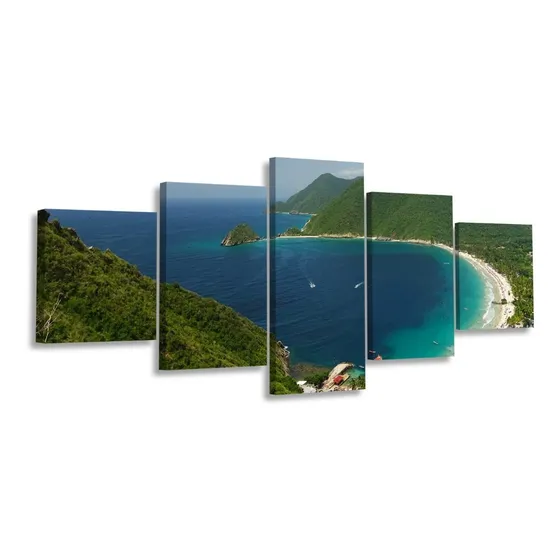 Cuadro Playa Cata Aragua Multipanel Decorativo Foto Canvas