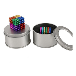 Caja De Hierro 1000pcs De Bolas Magnéticas 5mm 10 Colores Caja De Hierro 1000pcs De Bolas Magnéticas 5mm 10 Colores
