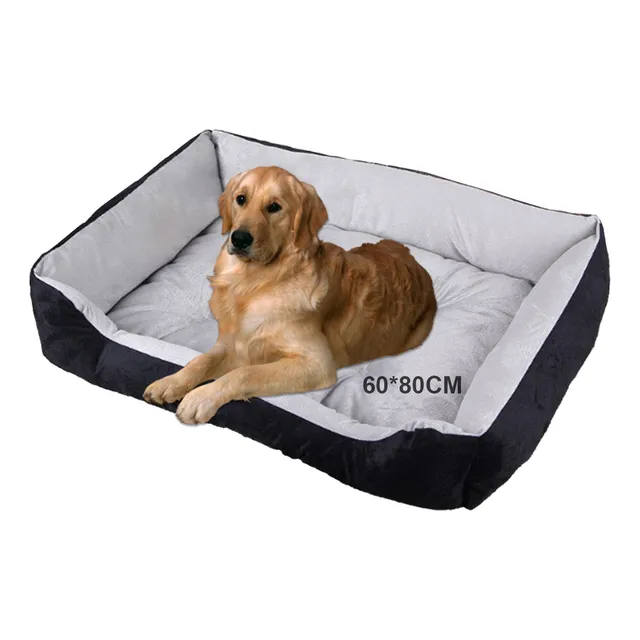 Cama Grande Perro Lavable Resistente Camas Color Negro+gris