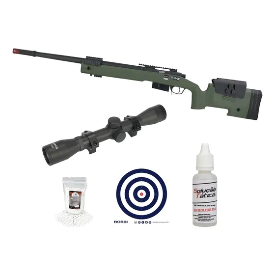 Rifle Airsoft Sniper M40 A5 Vsr10 Sa-s03+ Luneta 4x32 +itens