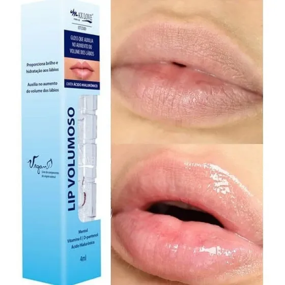 Kit 3 Gloss Volumoso Max Love Incolor Brilho Tipo Bubbaloo