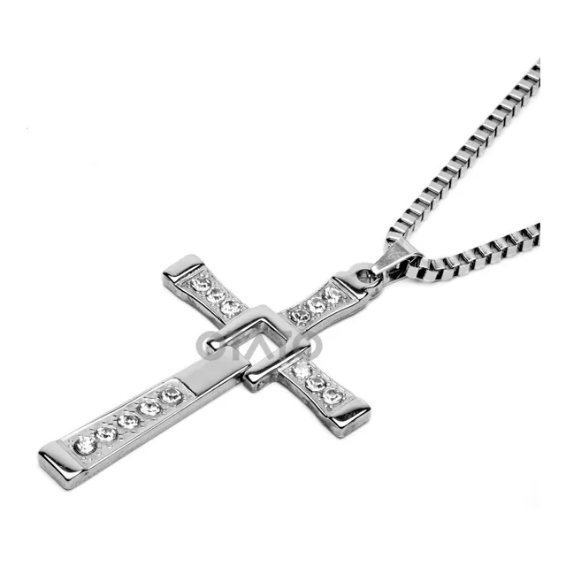 Collar Hombre Collar Cruz Toretto Cadena Hombre Dije Acero