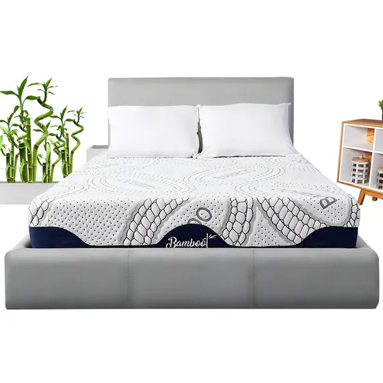 Colchón Matrimonial De Espuma Memory Foam Dream Con Tela De Fibras De Bamboo, En Caja, Con Funda Lavable, Antiácaros, Tecnología Cool System, Descanso Fresco, Suave, Natural Y Silencioso, 22 Cm De Al