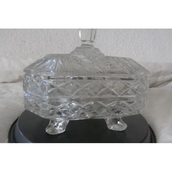 Bombonera De  Cristal Tallado