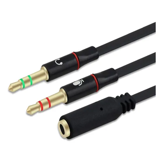 Cabo Adaptador P3 P2 P/ Fone De Ouvido E Microfone Headset