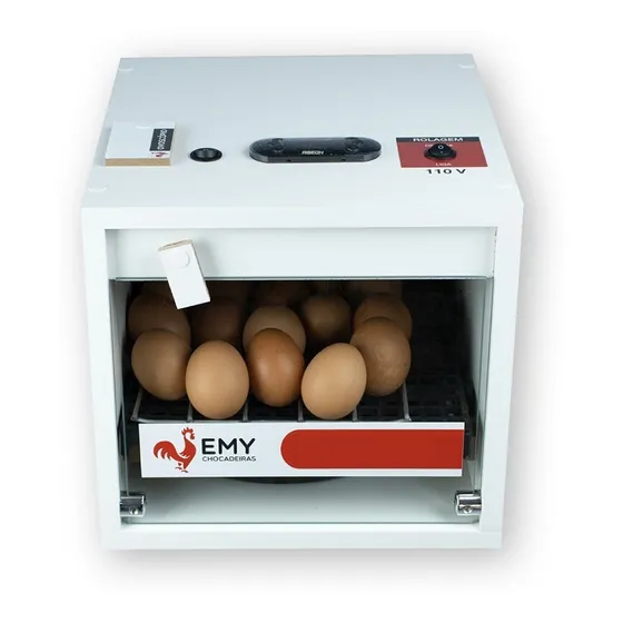Incubadora para 20 ovos Emy Chocadeiras Emy 20 28m x 33m x 29m 127V 150W branco