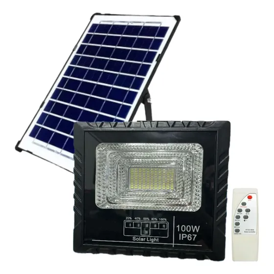 Foco Solar Led Con Control Remoto / Luz Potente Y Autónoma
