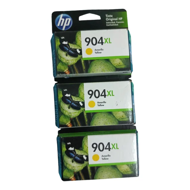 Pack 3 Cartuchos Hp 904 Xl Yellow (t6m12al)