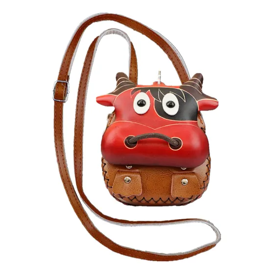 Fanyixuan Vegetable Cowhide Cute Animal Coin Purse J81vx