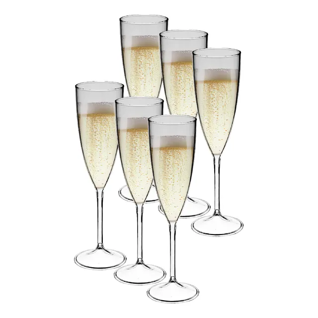 Taça Acrilico Cristal 50pçs Espumante Premium 170ml Neoplas