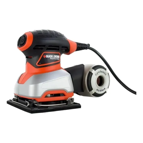 Lijadora orbital Black+Decker QS1000 negra, naranja, plateado 200W 220V