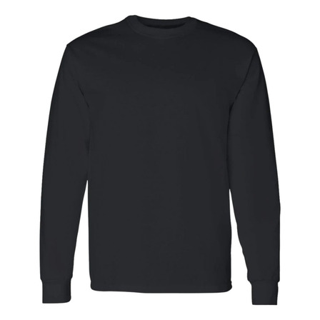 Playera Manga Larga Camiseta Hombre Gildan Negra 5400 Playera Manga Larga Camiseta Hombre Gildan Negra 5400