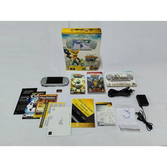 Psp 3001 Ratchet & Clank Bundle Mystic Silver - Cib