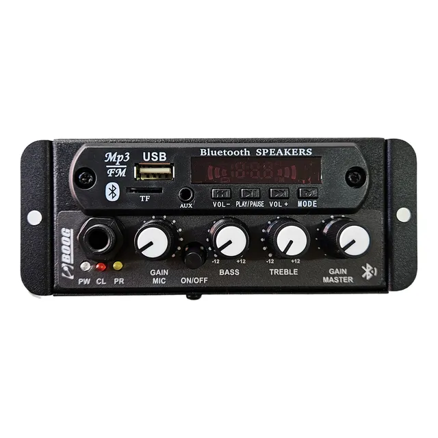 Mixer 12v Amplificado C/ Bluetooth Usb Entrada P10 Microfone