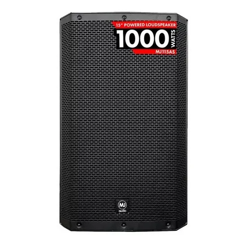 Monitor de palco MJ Audio MJ12AS com bluetooth preto