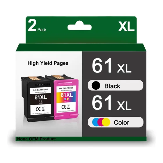 Pacote Combinado De Cartuchos De Tinta 61xl | Preto E Colori