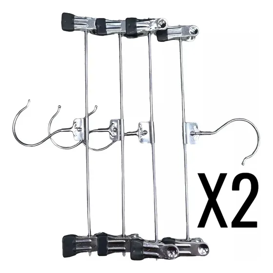 2 Ganchos De Pinza Metálico Para Pantalones Ropa Intima
