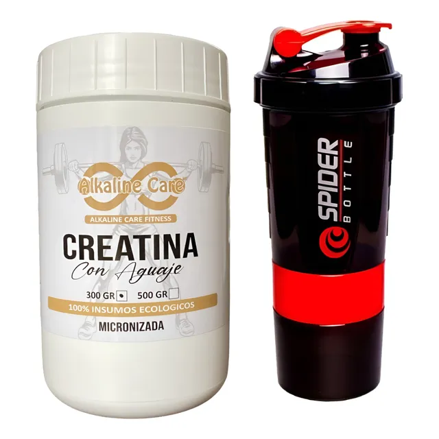 Creatina Micronizada Con Aguaje 300gr + Shaker