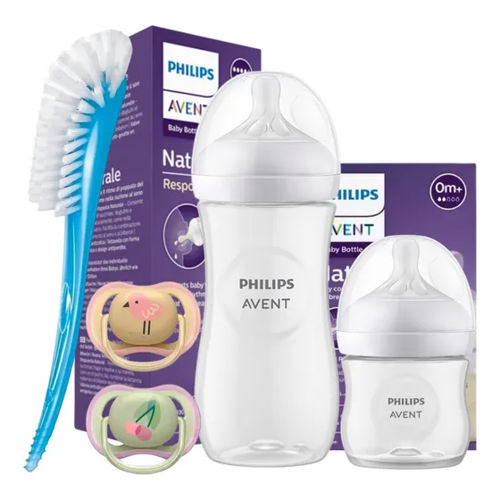 Mamaderas Avent Natural 125ml 330ml Sin Bpa Chupete Cepillo