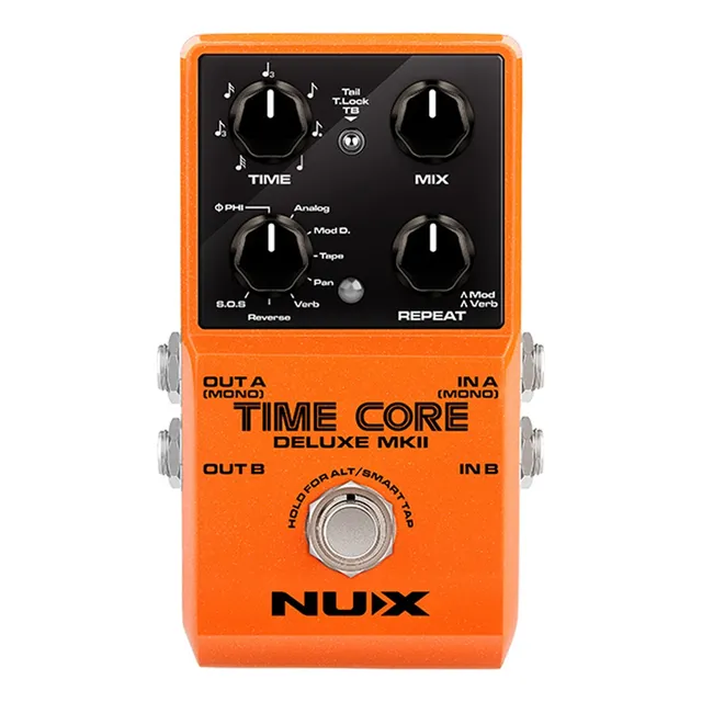 Nux Time Core Deluxe Mkii Pedal De Retardo Para Guitarra Color Naranja