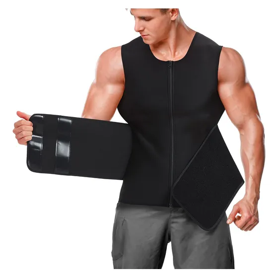 Traje De Sauna De Neopreno Hombre, Chaleco De Entrenami...
