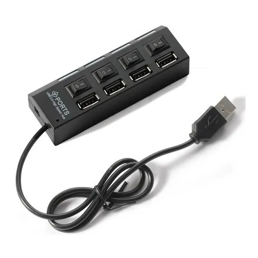 Hub Usb Zapatilla 2.0 4 Conectores Pc Notebook Ps4