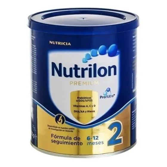 Leche de fórmula en polvo Nutricia Nutrilon Premium 2 en lata de 1 de 400g - 6  a 12 meses