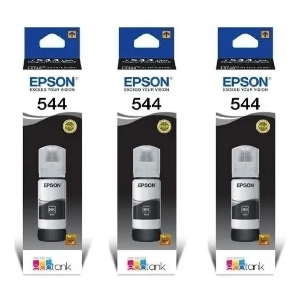 Epson T544120 tinta de impresora negra t544120 de 65mL kit 3 unidades