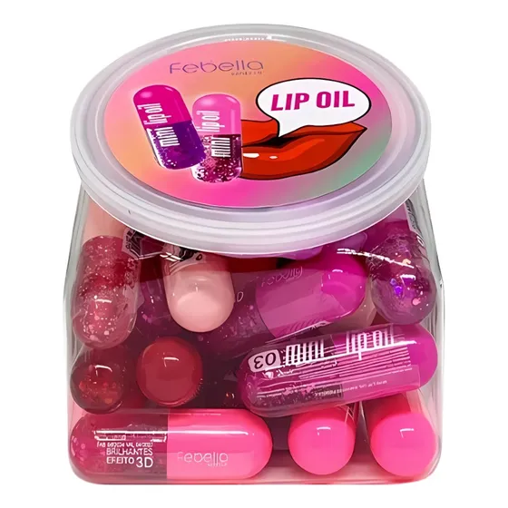 Brilho Labial Mini Atacado Revenda Pote Com 42 Unidades