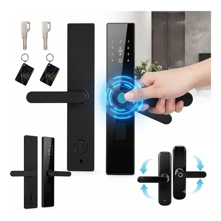 Fechadura Digital Biométrica Winda 4 Modos Senha Cartão IC Chave Para Casa Hotel