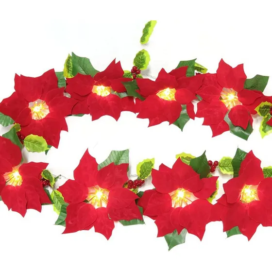 I Guirlanda Natal Iluminada Com 10 Luzes Led E
