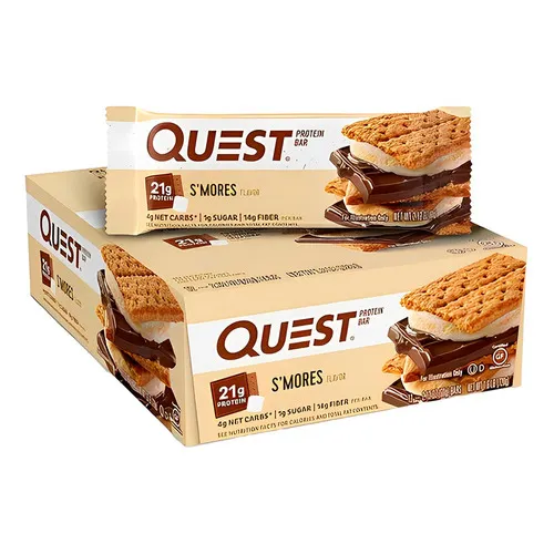 Barra De Proteína Quest Protein Bar Sabor Smores 12 Un Sabor S'mores