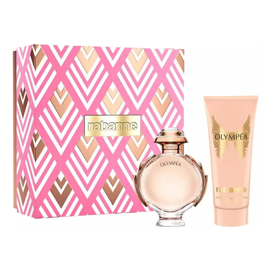 Kit Presente Rabanne Olympéa Eau de Parfum - Compre perfume 80ml e ganhe hidratante Kit Presente Rabanne Olympéa Eau de Parfum - Compre perfume 80ml e ganhe hidratante