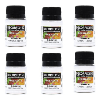 Kit 6x Decorfix 150 Brilhante Corfix 37ml - Branco Kit 6x Decorfix 150 Brilhante Corfix 37ml - Branco