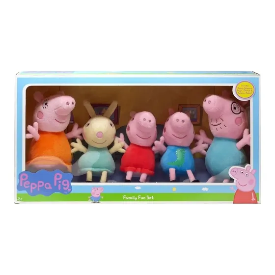 Peppa Pig Pack Familia Peppa 5 Peluches Family Fun 21 Cm 