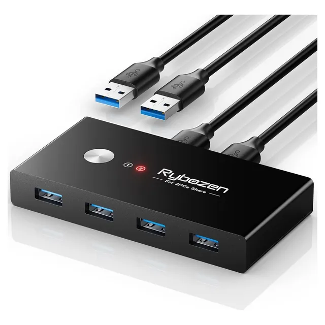 Conmutador Kvm Rybozen Selector De Conmutador Usb 3.0