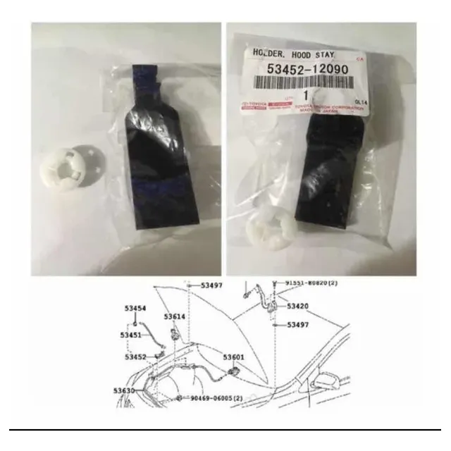 Soporte Retenedor Varilla Capot Toyota Corolla 2009/2014 Ori