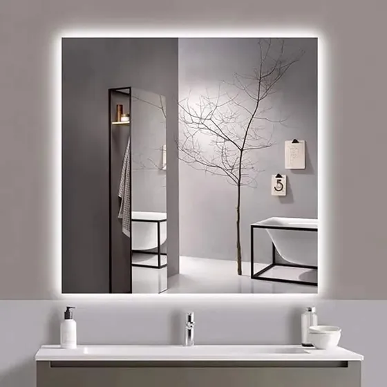 Espejo Led Touch Cuadrado 3 Tonos Distintos De Luz 60×60