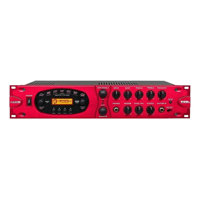 Multiefectos Line 6 Pod Xt Pro Para Guitarra Color Rojo