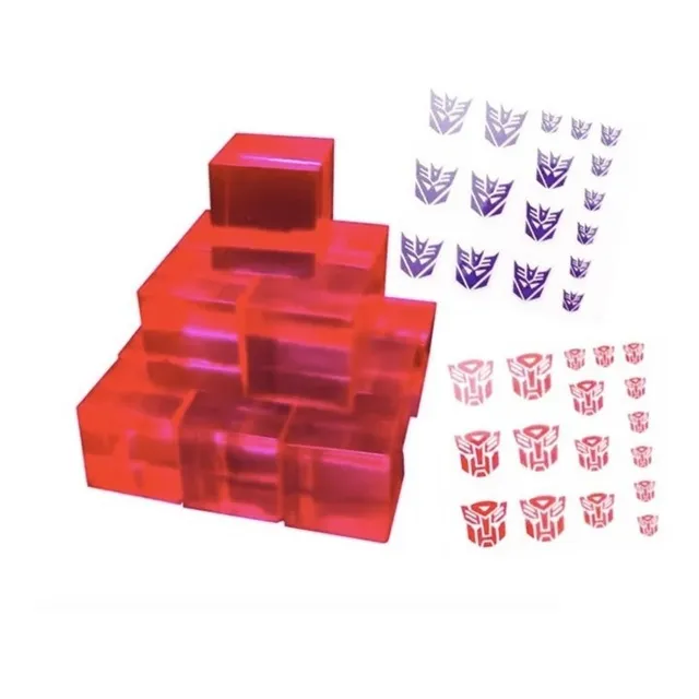Transformers Cubos Energon + Stickers Autobots Y Decepticons