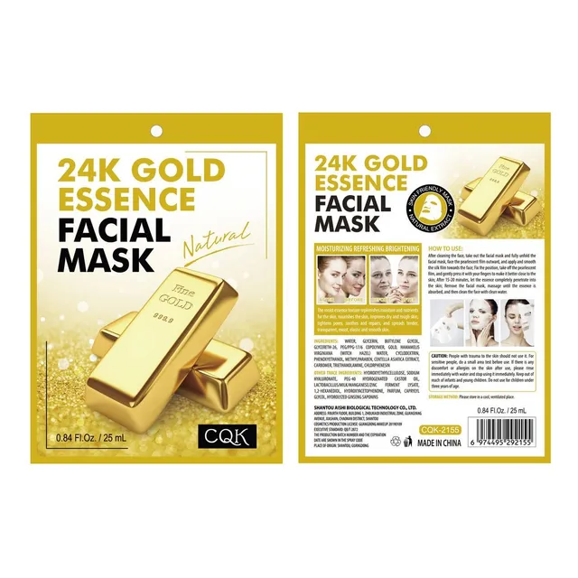 Mascarilla Facial 24 Gold Essence X 10 Unidades