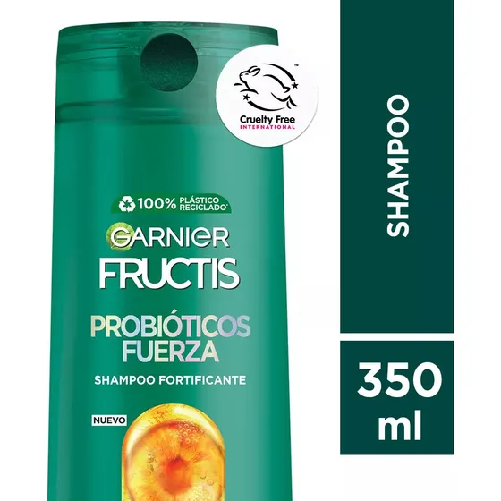 Shampoo Fructis Probióticos Fuerza 350Ml Garnier