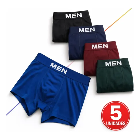 Kit 5 Cueca Boxer Masculina Microfibra Adulto Premium
